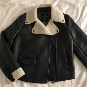 Armani Exchange faux shearling jacket